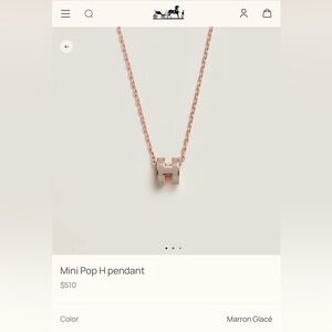 Hermès Mini Pop H pendant